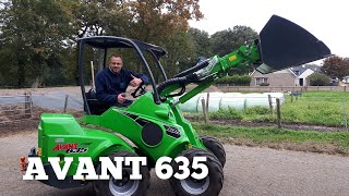 Met AVANT 635 KNIKLADER aan het werk  MINI SHOVEL  Boer Gerrit vlogt [upl. by Liebowitz]