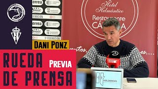 Rueda de prensa Dani Ponz  Previa Unionistas de Salamanca  Sporting de Gijón Copa Rey 2ª ronda [upl. by Kcirdaed]