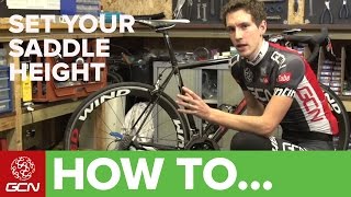 How To Set Your Road Bikes Saddle Height  Tips For Getting Your Saddle Position Right [upl. by Llertnov]