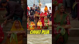 Chhat Puja at Village✨🙏🏻  puja chhathpuja minivlog trending shortsfeed [upl. by Aicetel]