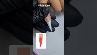 Shaping the Perfect Stiletto Nail✨ shorts nailart tutorial trending nails youtubeshorts [upl. by Darwen]