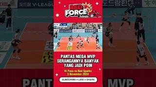 MEGA PANTAS MVP RED SPARKS VS HI PASS megawatiredsparks megawatihangestri redsparks hipass voli [upl. by Ruhtua]