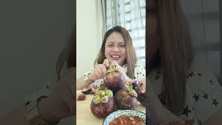 Mukbang Mangosteen Queen Fruitsexotic fruitchili flakesASMR [upl. by Eiramana]