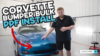 Bulk Paint Protection Film PPF Installation  Corvette Front Bumper [upl. by Yecies]