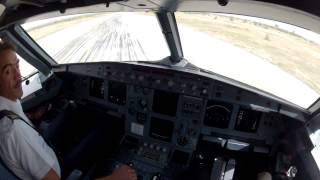 Hargeisa HCMH Cockpit view landing 24 strong downdraft [upl. by Rossuck880]