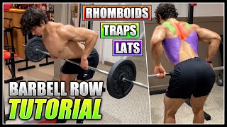 How to do the BENTOVER BARBELL ROW  2 Minute Tutorial [upl. by Kcub514]