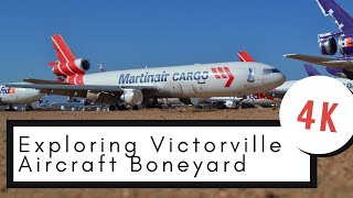 4K Drive across the Airliner Boneyard Storage Area at Victorville Airport  DC10 MD11 amp more [upl. by Hanafee]