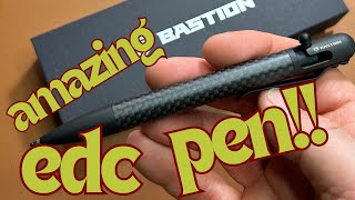 BASTION Bolt Action Pen in CARBON FIBER EDC GREATNESS [upl. by Dyane]