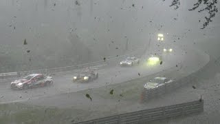 24h Nürburgring Nordschleife Chaos Crash amp Red Flag snow rain and ice [upl. by Alegna234]