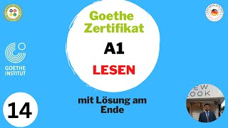 Goethe A1SD1  Lesen Modelltest mit Lösung am Ende  14 [upl. by Ynaffet]