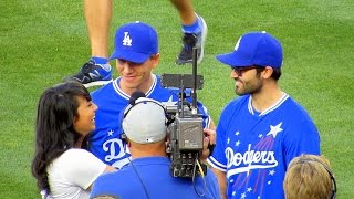 Tyler Hoechlin 2 Home Runs Dodgers Hollywood Stars [upl. by Euqilegna]