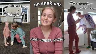 snak om baby under studie gør terrassen forårsklar ikeatesten igen igen og hyg i huset VLOG [upl. by Omer]