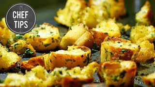 Croutons  Homemade Croutons Recipe [upl. by Arahsat437]