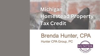 Michigan Homestead Property Tax Credit [upl. by Apurk]