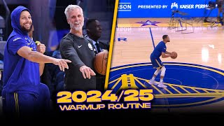 Steph Currys 202425 Full Pregame Shooting Routine 🐐  Training Explained [upl. by Teews]