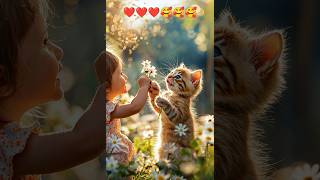 Outdoor Adventure Scottish Fold Kittens and Kids in the Garden ❤️❤️❤️🥰🥰 scottie kintail hotscot [upl. by Nivets]