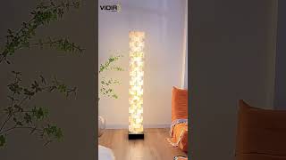 The Stacked Alabaster Square Floor Lamp Adds Decorative Lighting to Your Space [upl. by Ainahpets]