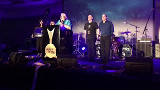 Lee Kerslake accepts platinum discs amp reads Ozzy Letter at Metal Hall of Fame 2019 RIP [upl. by Etana984]