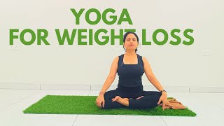 Yoga for Weight Loss  20 Minute Yoga Flow for Weight Loss  Fat Burning Yoga Workout  AtHome [upl. by Gnoh]