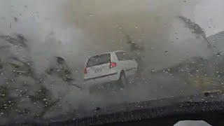 Violent tornado tore up trees and destroyed houses in Catania Italy [upl. by Ahsiemac]