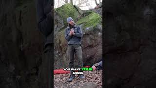 How To Warm Up Your Climbing Shoes Outside climbing [upl. by Lehmann]