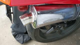 Honda VFR750F Delkevic HILEVEL STUBBY 14quot STAINLESS STEEL OVAL MUFFLER [upl. by Coats]