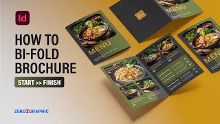 How to BiFold Brochure design A4 Food Menu in Adobe InDesign 2023 CC [upl. by Elagiba]