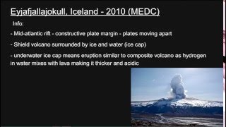 A2 Geography Tectonics Part 2 Vulcanicity amp Volcanic Case Stuides [upl. by Hassadah]