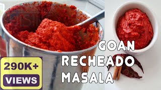 Goan Recheado Masala Recipe  Rechead Masala Goan Paste  Goan Recipes by Fatima [upl. by Vergil]