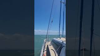 Shooting the Gap between the Rocks sailing sailingfamily sailboat capeupstart australia [upl. by Navak]