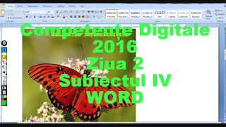 Competente digitale 2016  ziua 2  Subiectul IV  Word [upl. by Arykat148]