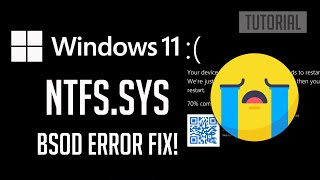 NTFSsys Failed Blue Screen Error on Windows 11 FIX 2024 [upl. by Alfons119]