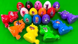 Looking Pinkfong Cocomelon Numberblocks Alphablocks Dinosaur Eggs UnicornMixed Coloring ASMR [upl. by Anirehtac]