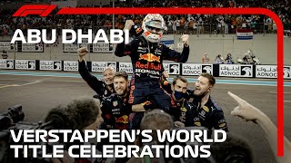 Max Verstappens World Title Celebrations  2021 Abu Dhabi Grand Prix [upl. by Floeter956]