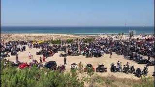 Rassemblement devant la plage de Soulac  Show Bike Montalivet Aquitaine 2023 [upl. by Dugan]