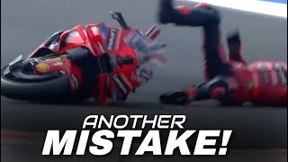 LATE DRAMA Pecco Bagnaia Crashed in Misano Emilia Romagna MotoGP Race peccobagnaia misanogp [upl. by Attener]