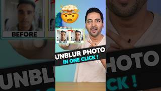 Unblur Photo in One Click  shorts [upl. by Trammel]