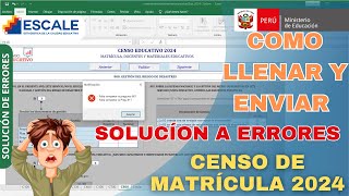 CÓMO LENAR CENSO DE MATRÍCULA ESCALE DESCARGAR LLENAR Y ENVIAR CENSO DE MATRÍCULA CENSO EDUCATIVO [upl. by Einneg180]