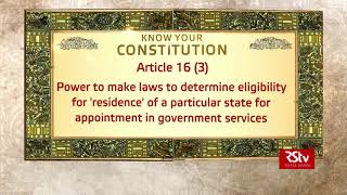 Know Your Constitution  Snippet 16 [upl. by Dania]