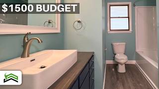 DIY Bathroom Remodel  From Start To Finish [upl. by Monahon]