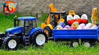 BRUDER TRAKTOR New Holland Kinder surprise eggs [upl. by Risa]