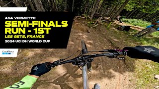 GoPro Asa Riding on the Edge to Win Qualis in Les Gets  24 UCI Downhill MTB World Cup [upl. by Trovillion]