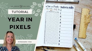 Setting Up A Yearly Tracker Spread In Your Bullet Journal  A Year In Pixels [upl. by Fermin791]