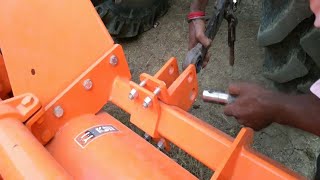 How To Attach Rotavator To Tractor  Tractor Attachment With Rotavator [upl. by Morley113]