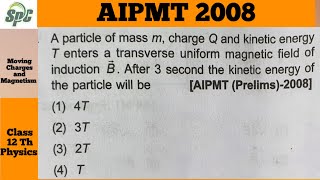 A particle of mass m charge Q and kinetic energy T enters a transverse uniform magnetic field of in [upl. by Kendrick989]