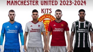 Manchester United New Season Kits 20232024 PES 2021 Sider FormaYaması pes2021 manchesterunited [upl. by Eisnyl]