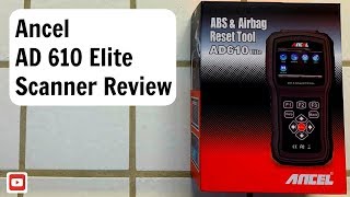 ANCEL AD610 Elite Scanner Review  Scan Tool  Code Reader ABS SRS [upl. by Asert261]