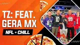 GERA MX su afición por la NFL y su predicción del SUPER BOWL  NFL amp Chill [upl. by Leahcimal590]