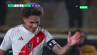 PERÚ vs CHILE ¡PAOLO NO GUERRERO TUVO LA MÁS CLARA DEL PRIMER TIEMPO  CLASIFICATORIAS 2026 🇵🇪⚽🇨🇱 [upl. by Nannahs784]