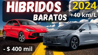 Los 9 AUTOS HIBRIDOS más BARATOS en México 2024  2025 [upl. by Ahsii]